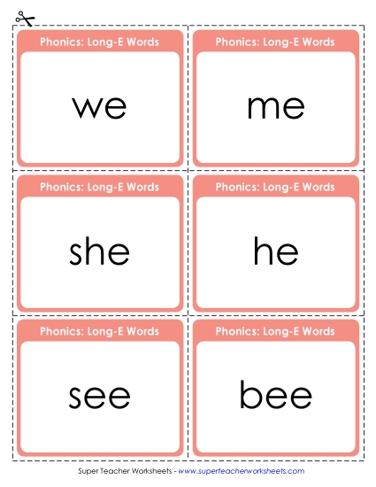 Flashcards (Long E)