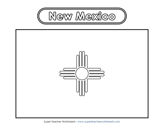 New Mexico Flag Coloring Page