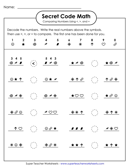 Secret Code Math:<br>Compare 3-Digit Numbers