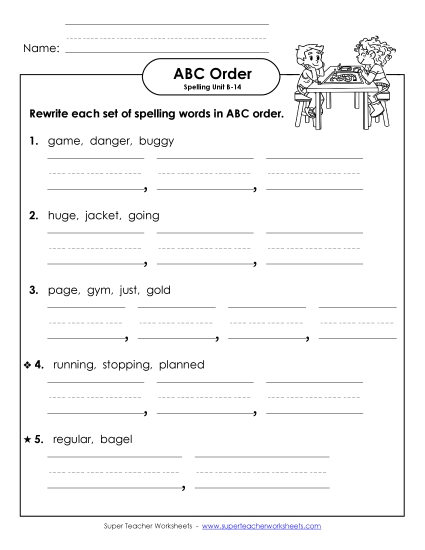 ABC Order - Word Sets (B-14)