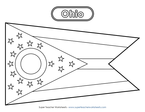 Ohio Flag Coloring Page