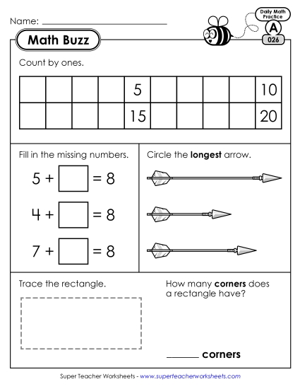 Math Buzz: Week 6<br>Worksheets 26 through 30 