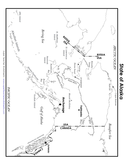 Labeled Alaska Map