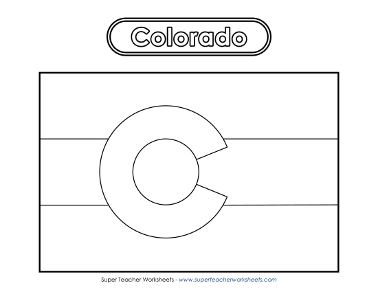 Colorado Flag Coloring Page