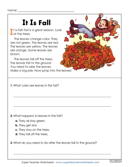 It Is Fall (Short Article)
