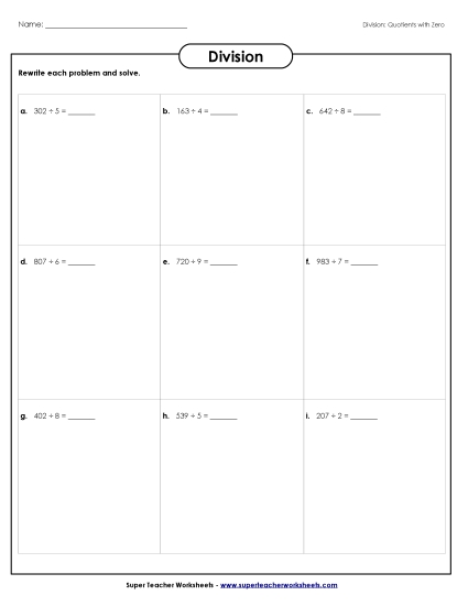 Division Boxes: Quotients with Zero