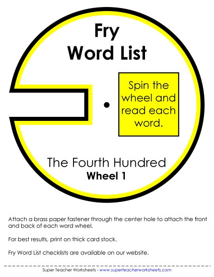 Word Wheels (Fourth Hundred)