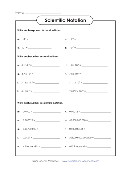 Scientific Notation: Advanced