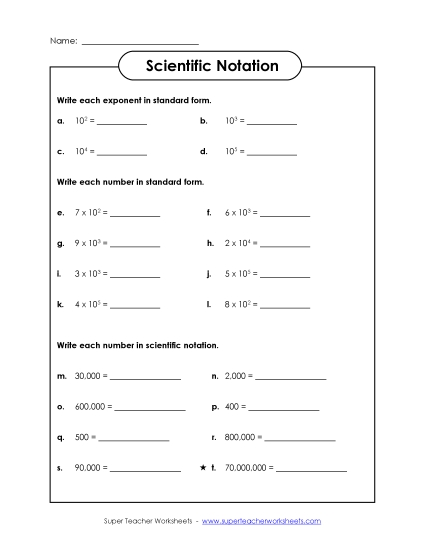 Scientific Notation: Basic