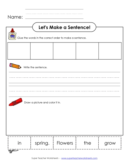 Build-a-Sentence: Flowers