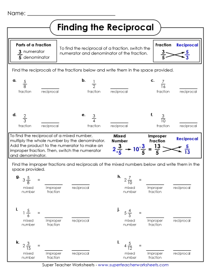 Introduction to  Reciprocals