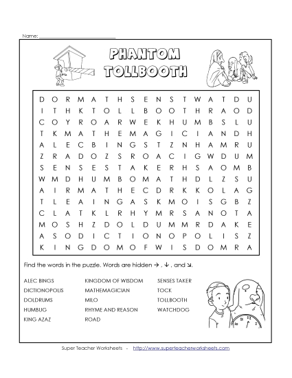 Phantom Tollbooth Word Search
