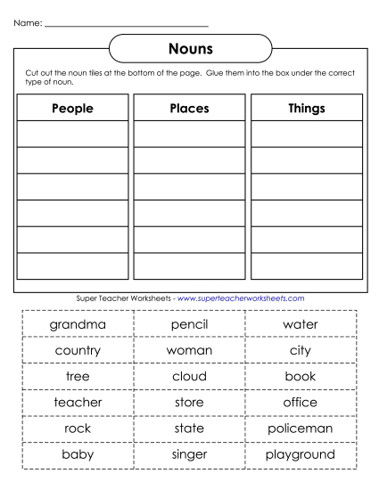 Noun Cut & Sort (Basic)