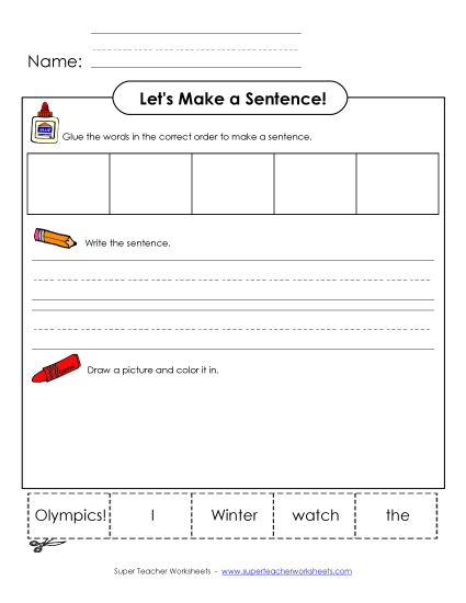 Build a Sentence: Winter Olympics