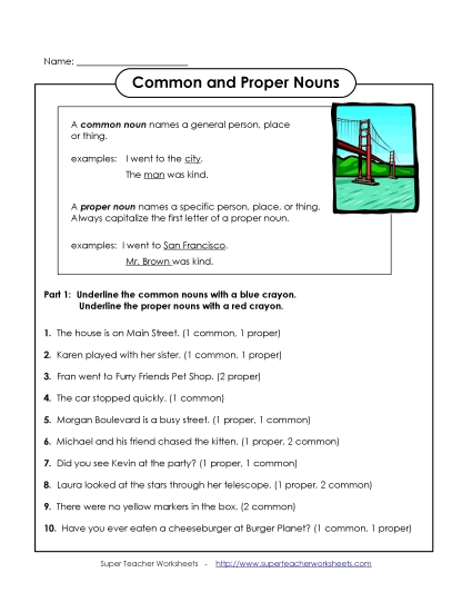 Common and Proper Nouns  (B)