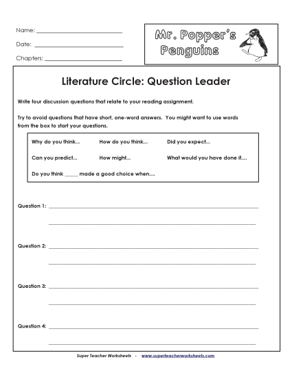 Lit. Circles: Question Leader