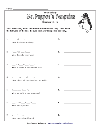 Vocab for Chapters 13-16