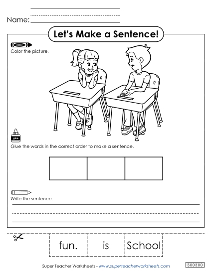 Build a Sentence: School