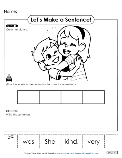 Build a Sentence: Kind
