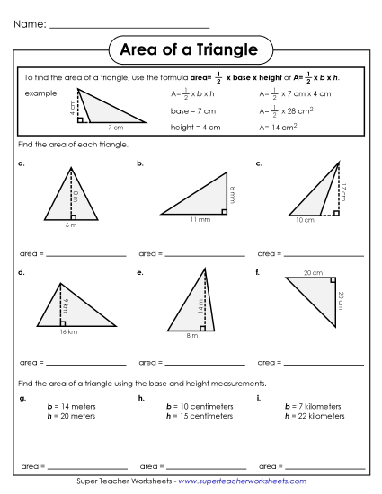Area of a Triangle (Basic)
