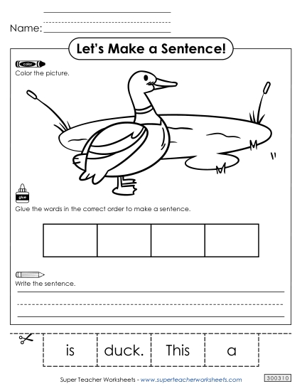 Build a Sentence: Duck