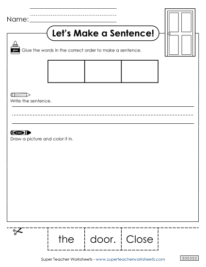 Build a Sentence: Door