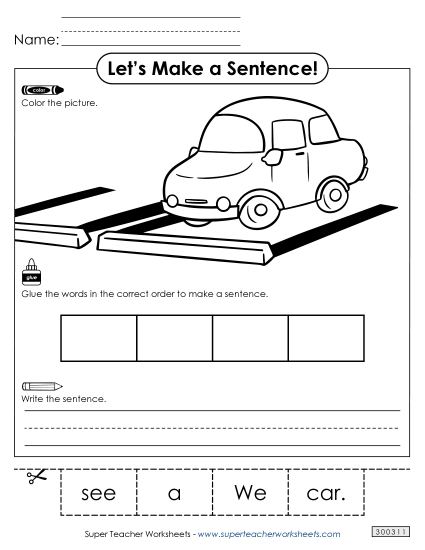 Build a Sentence: Car