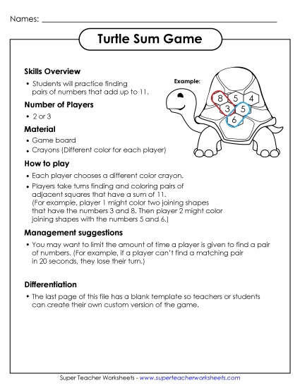 Turtle Sum Game
