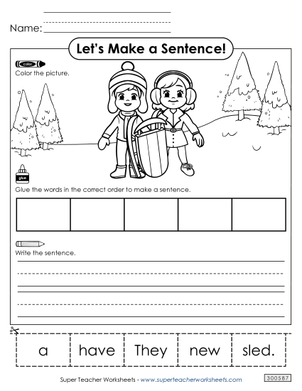 Build a Sentence: Sled
