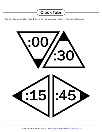 Triangular Clock Tabs