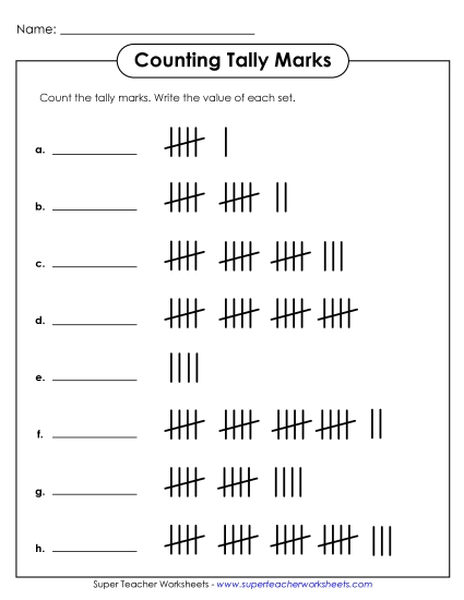 Counting Tally Marks (Version 2)