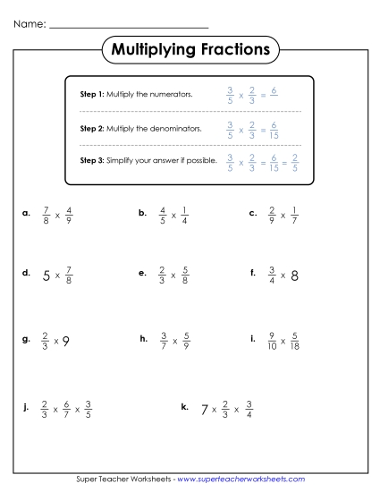 Multiplying Fractions (Introduction)