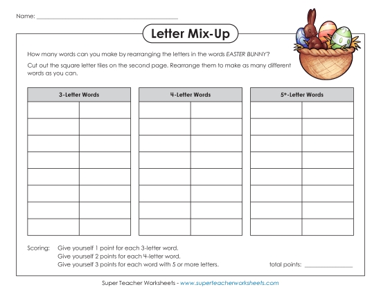Easter Letter Mix-Up (Intermediate)