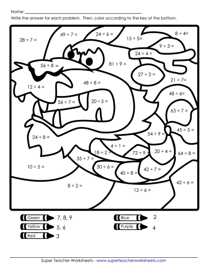 Division Mystery Picture: Dragon