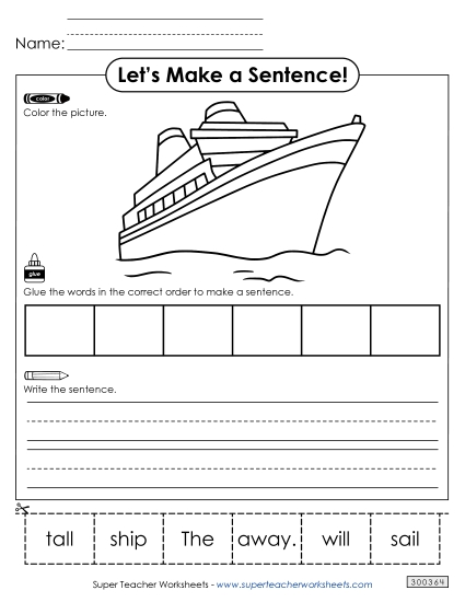 Build a Sentence: Sail
