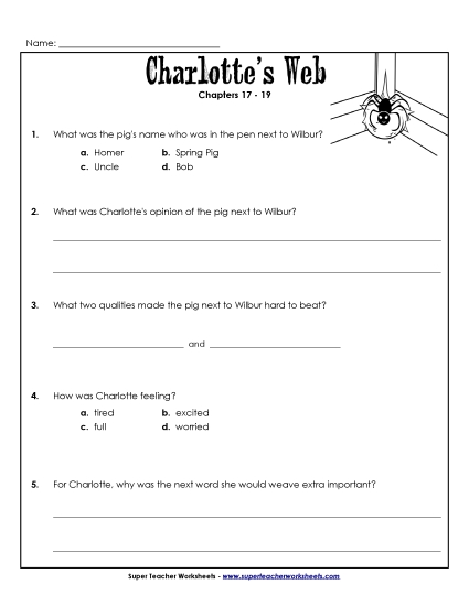 Questions for Chapters 17-19