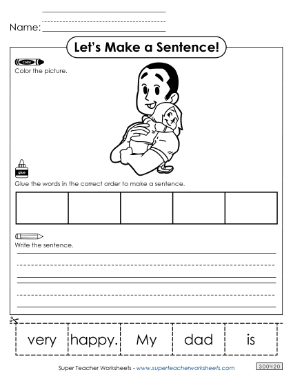 Build a Sentence: Happy Dad