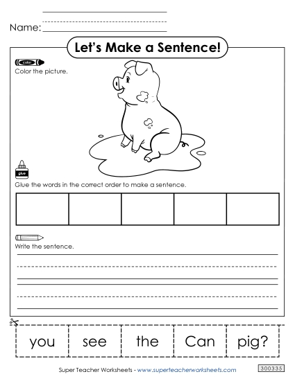 Build a Sentence: Pig