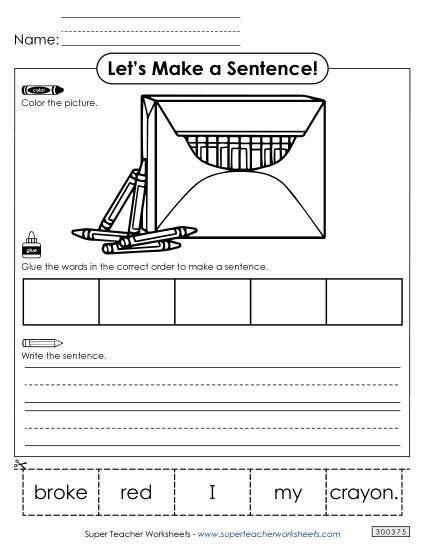 Build a Sentence: Crayon