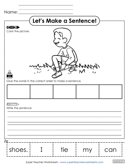 Build a Sentence: My Shoes