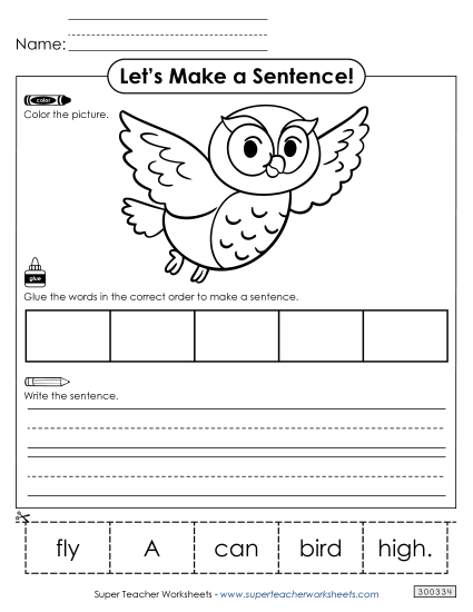 Build a Sentence: Fly High