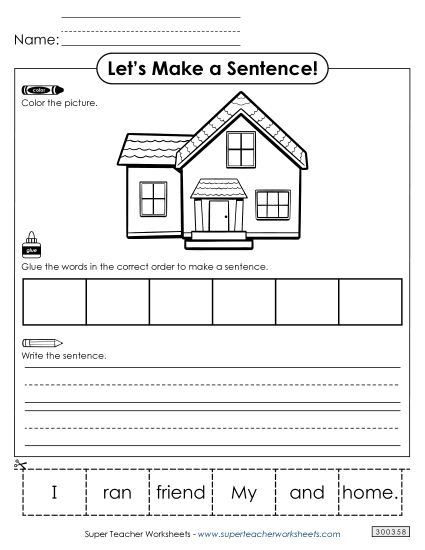 Build a Sentence: Home