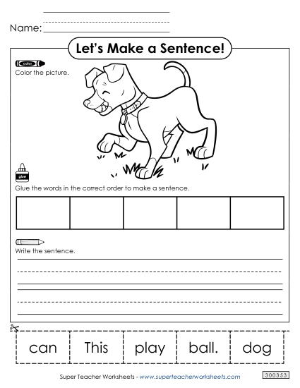 Build a Sentence: Play Ball