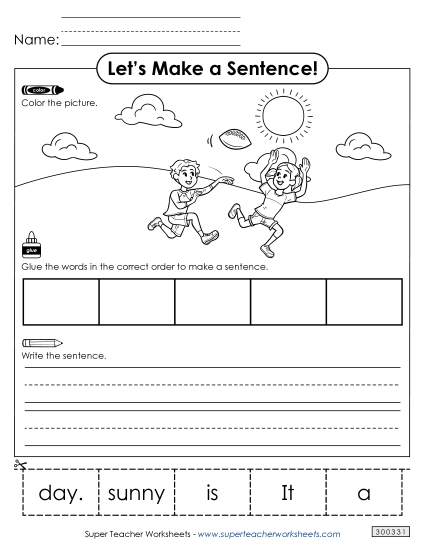 Build a Sentence: Sunny Day