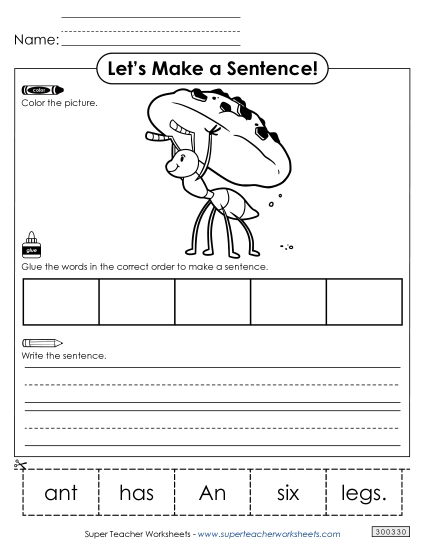 Build a Sentence: Ants