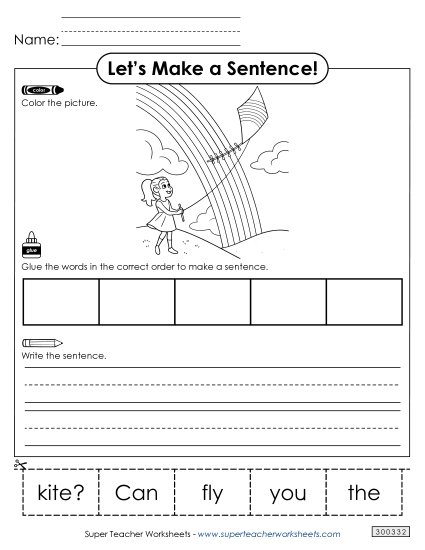 Build a Sentence: Kite