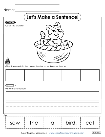 Build a Sentence: Black Cat