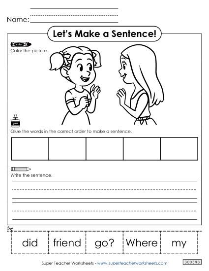 Build a Sentence: Friend