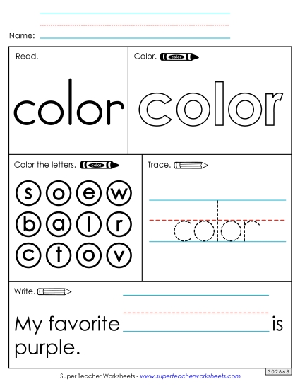 Worksheet 1: Color