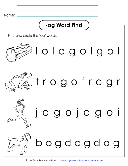 Circle the Words (-og)